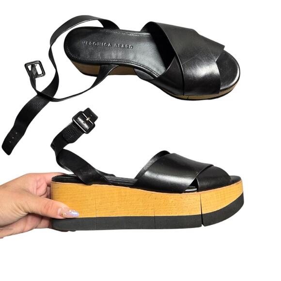 Veronica Beard Shoes - Veronica Beard Wynie Ankle Strap Platform Sandals Size: 8